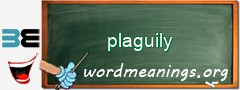 WordMeaning blackboard for plaguily
